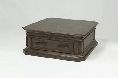 Square coffee table with one drawer