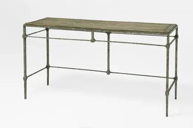 Close view of the table on white background