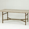 1152 RECT IRON BASE DINING TABLE WITH Y STRETCHER