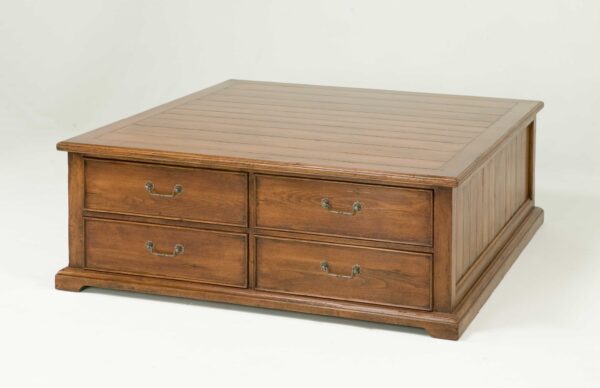 6068 SQUARE COFFEE TABLE WITH TWO OTTOMANS - Image 2