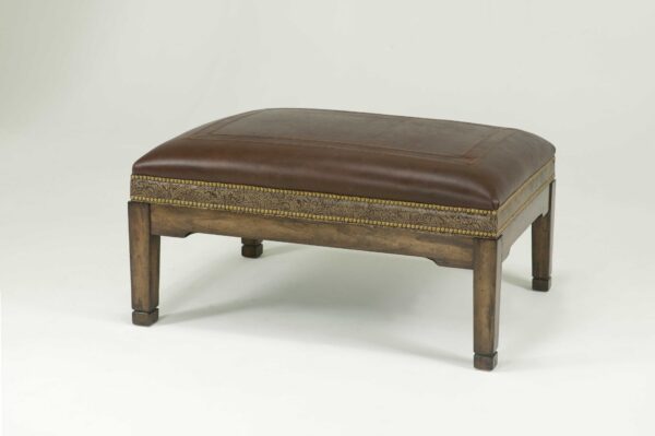 6977 RECT OTTOMAN WITH SQUARE NOTCHED LEG