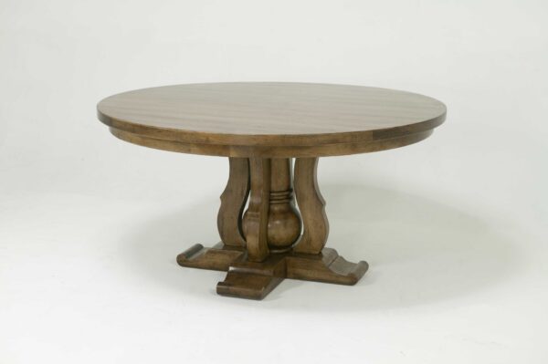 8791B ROUND SINGLE PEDESTAL DINING TABLE