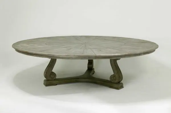 8901B LARGE ROUND TABLE WITH INSET LAZY SUSAN